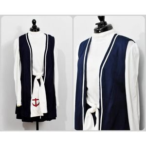 Young Innocent by Arpeja 60s Mini Dress and Vest with Anchor Belt